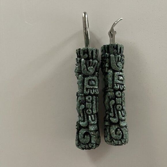 Aztec Mayan Totem Bottle Opener Green Tiki Vintage Resin Barware Luau Party - Picture 6 of 11